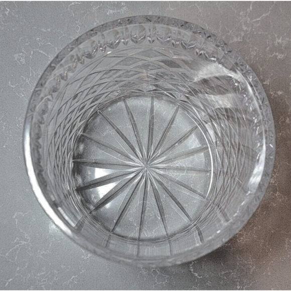 Czech MCM Vintage ￼Cut Crystal ￼Ice Bucket -Cookie Jar Canister w/Lid Starburst - Picture 4 of 7